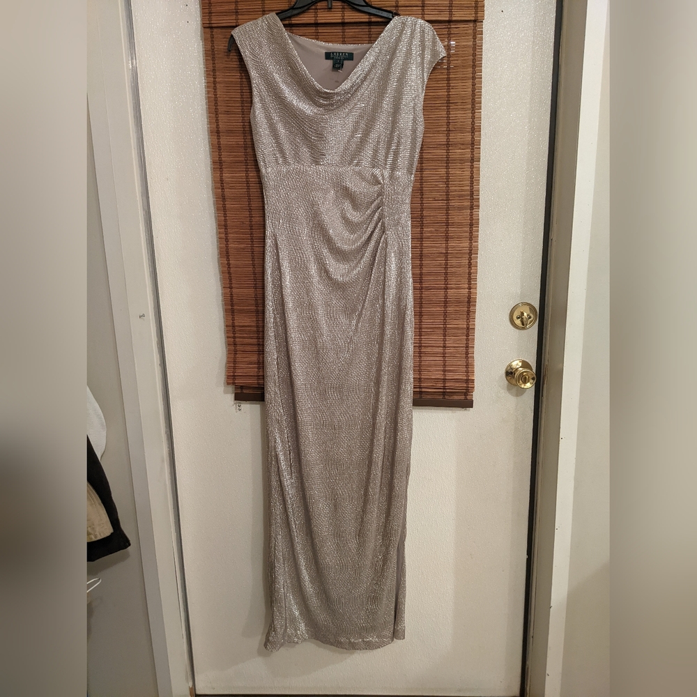 Ralph Lauren legant Gold/Silver Evening Gown
